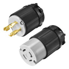 NEMA L15-30P/30C Stecker/Buchse, 30 Ampere, AC 250 Volt, 3-polig, 4-adrig, Erdung, Drehverriegelung