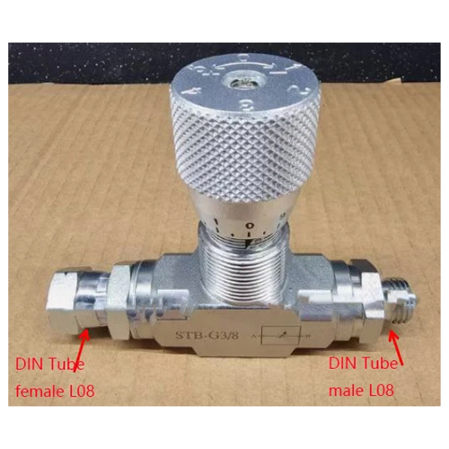Flow Control Bidirectional Hydraulic Restrictor Valve STB-G3/8 with L08 Connector 1PCS 2