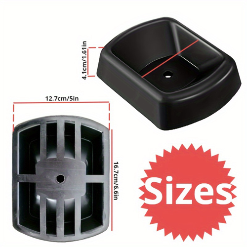 Cale de roue en caoutchouc renforcé robuste pour stabilisateur de remorque de caravane 2