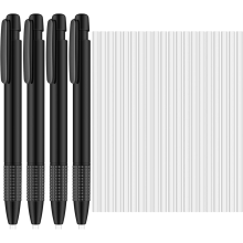 Einziehbarer Radiergummi und Nachfüllung, mechanisch, 3,8 mm, Stiftstil, Kunst für Künstler, Zeichnen, Schüler, Lehrer, 4 Stück