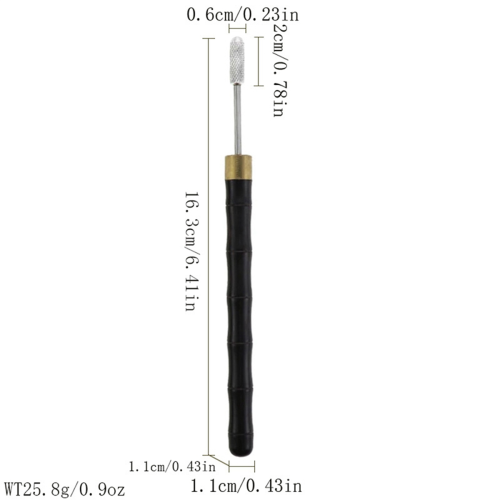 2Pcs Leather Edge Dye Tool,Ebony Wood Handle, Double Bearing Configure for Smooth Rolling Roller 2