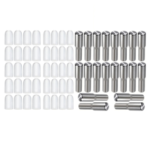 Lot de 20 chevilles de support d'étagère en acier inoxydable de 5 mm (1/4 po) pour armoires de cuisine, broches et clips métalliques réglables
