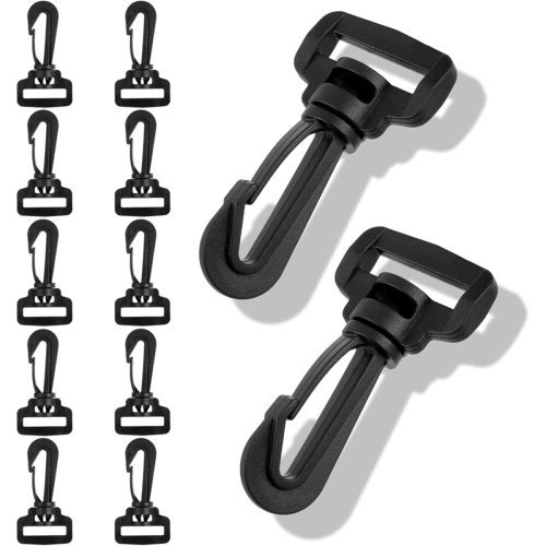 12Pcs Plastic Swivel Hooks for Purses,Keychains and Lanyards, -Webbing Buckle DIY Crafts Replacements 1