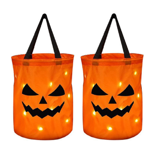 Halloween Candy Bag with Pumpkin Pattern Reusable Trick or Treat A 1