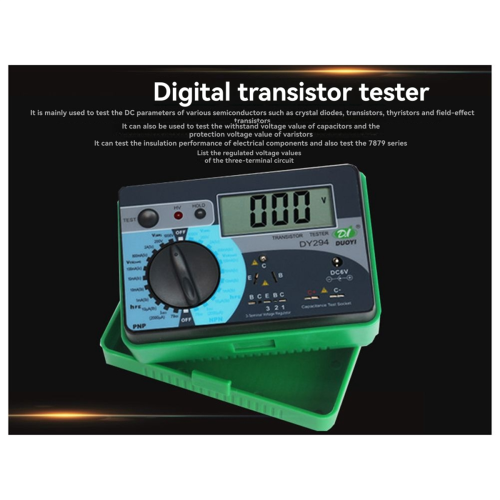 DY-294 Digitaler Transistortester Hochpräziser Test elektronischer Komponenten für Gleichstromparameter 2