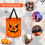Halloween Candy Bag with Pumpkin Pattern Reusable Trick or Treat B 7