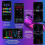 Occhiali luminosi a LED con app Bluetooth, schermo programmabile, RGB luminoso per feste e Halloween 10