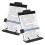 2 Pack Desktop Document Holder Stand with 7 Adjustable Position, Black Metal File Organizer Copyholder 2