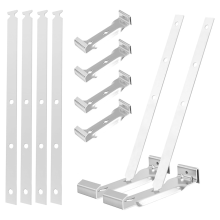 30 Stück 5 Zoll Aluminium-Dachrinnenaufhänger-Clips mit Riemen für traufenlose Befestigung und Stahlrinnen