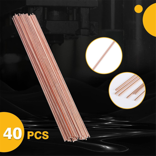 40 Pcs Copper Brazing Rods Brass for Air Conditioning, Refrigeration, Electrical Machines HVAC 2