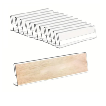 12-pack acryl bureau naambordhouder, transparant, klein, 2x8, dubbelzijdig displaybordhouder, tenthouders