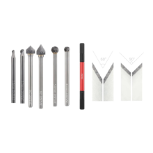 AT-CT Universal Chamfering Tool Φ3.0mm Shank Chamfer Drill Bits with Blades Professional Model Making Tools DIY New 9PCS