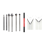 AT-CT Universal Chamfering Tool Φ3.0mm Shank Chamfer Drill Bits with Blades Professional Model Making Tools DIY New 9PCS 1
