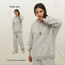 （S）Vintage Plus Size 350 Gsm One Piece Hoodie Autumn Streetwear