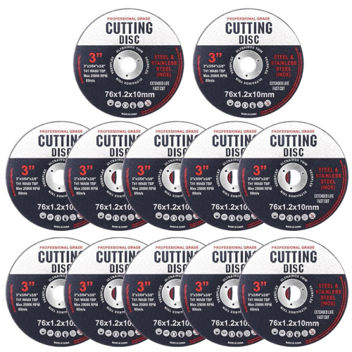 12Pack Cutting Discs, Disc 76 mm, mm Wood and Metal, Serrated
