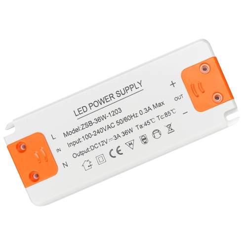LED-transformator 12V-voeding, transformator 230V naar LED, 36W 3A drivertransformator, lage spanning