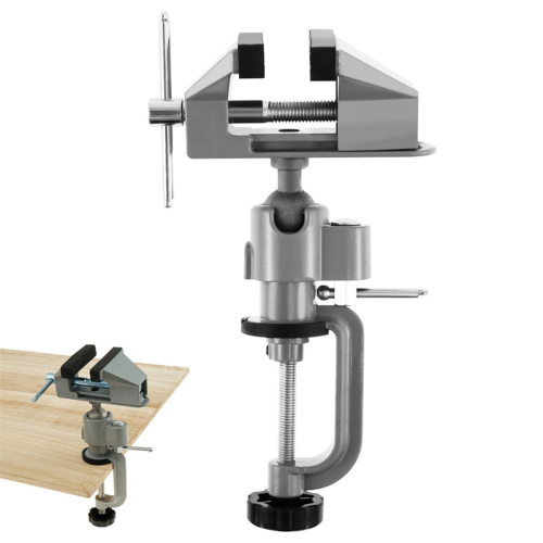 Mini Bench Vise Table Clamp 360 Rotatable Portable Work Fixed Tool for Drilling Woodworking Jewelry Making 2