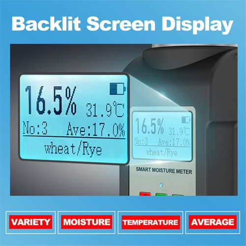 Cup-Type Grain Moisture Meter,Digital Tester with LCD Backlit Display,Supports Testing 25 Types of Grains 2