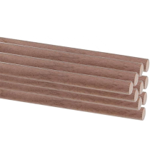 Lot de 10 tiges rondes en bois de noyer brut pour travaux manuels, bricolage