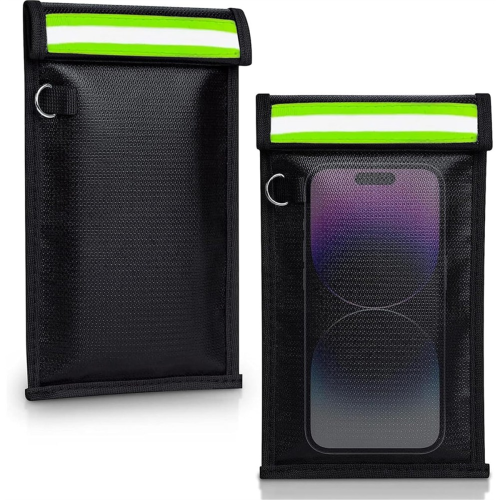 2 Pack Cell Phone and Car Keys - Fire Water Signal Blocking Bag for Total Privacy Security 1