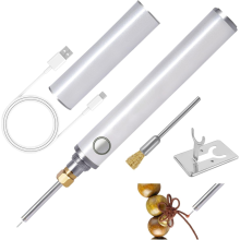 Kit bruciafilo ricaricabile a doppio riscaldamento, Zapper senza fili con punta di ricambio, per creazione di gioielli e perline
