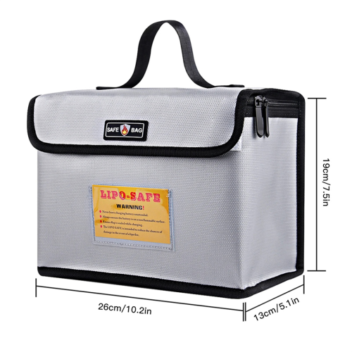 Explosion-Proof Fireproof Lipo Battery Protector Safe Bag, for Storage, Charging with Double Metal Zipper 2