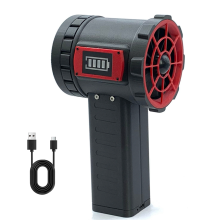 Ventilatore potente da 650 W, motore brushless da 240 km/h, indicatore del livello della batteria, rimozione della neve, esterno, rosso
