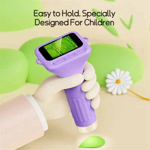 New 1000x Digital Microscope for Kids 2-Inch IPS Screen 2MP Optical Lens with Camera and Video Function Christmas A 2