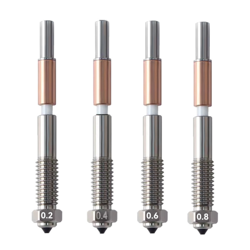 For QIDI Plus 4 Bimetallic Nozzle Quick Removal Ceramic Insulation Integration 0.2/0.4/0.6/0.8mm Nozzles