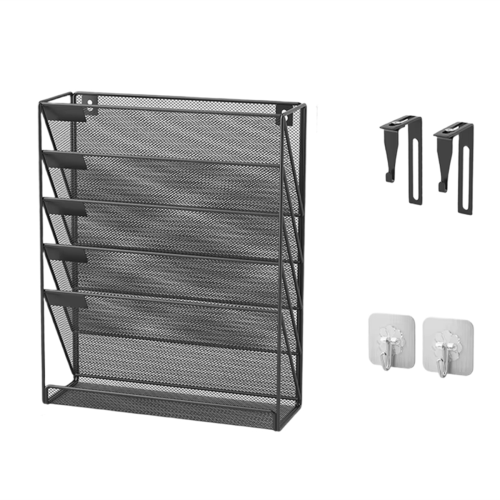 Wall File Organizer, Rack Mounted Mail Organizer Magazine Sorter for Home Office Organization 1