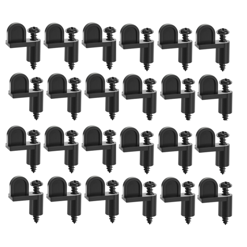 24 Pack 3/8inch Window Screen Clip with Screws Offset Clips for Fastens Winter Screens, Storm