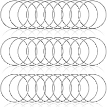 30 Pcs 3 Zoll Metall Ringe für Handwerk Silber Macrame Hoops Kranz-Hoop DIY Handwerk Traum Fänger