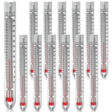 Lot de 24 thermomètres scientifiques en forme de V à double échelle, sans mercure, pour fournitures scolaires