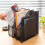 Metal Iron Mesh Quadruple-Column File Rack Bookshelf Data Desktop Box Four-Grid Multi-Layer 8