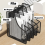 Metal Iron Mesh Quadruple-Column File Rack Bookshelf Data Desktop Box Four-Grid Multi-Layer 4