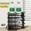 Metal Iron Mesh Quadruple-Column File Rack Bookshelf Data Desktop Box Four-Grid Multi-Layer 6