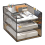 Office File Organizer Metal Mesh Desk with Three Layer Design Multifunctional Holder Storage Rack Black 1