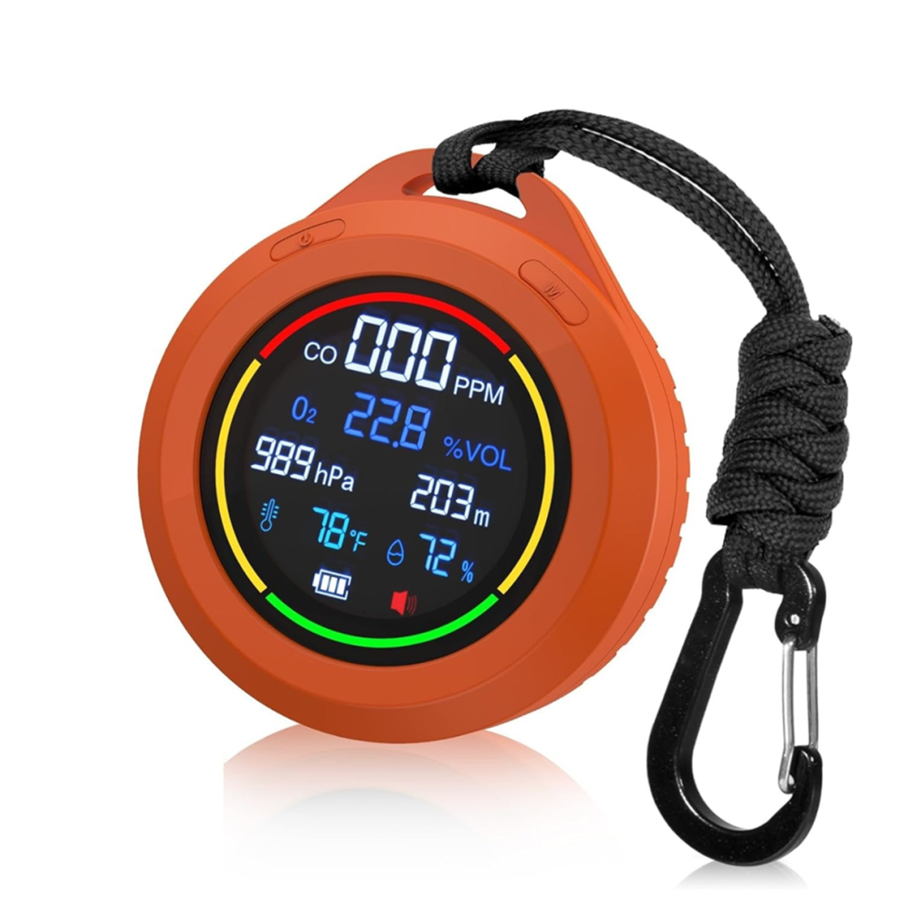 Rilevatori Di Monossido Di Carbonio, Rilevatore Di Co 6 In 1, Monitor Della QualitÃ Dell'aria Con Altimetro, Barometro, Temperatura, UmiditÃ-image