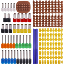 Set van 214 kleiletterstempels, cirkelsnijders, handgemaakte alfabetpuntvormen en een ponsgereedschap voor aardewerk.