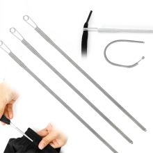 Lot de 6 enfile-cordon à ressort pour pantalons de survêtement et shorts – Pince à cordon métallique pliable, couture facile