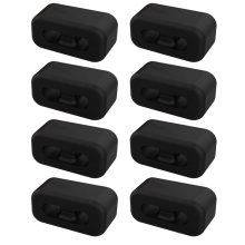 8er-Pack Kabelclips aus Silikon mit zwei Steckplätzen und starkem Nano-Klebstoff, Organizer zum Verriegeln der Kabelverwaltung, Schwarz