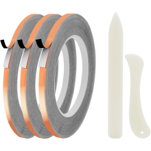 3-pack glas-in-loodfolie, kopertape (0,2/0,23/0,27 inch x 36 ft) met plastic folie voor doe-het-zelf