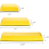 3 Pack Rectangle Auto Body Sanding Block, 10.75inch, 7.7inch and 4.7inch, Hook & Loop Backing Hand Sander Tools Kit 4