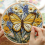 Butterfly Flower Embroidery Practice Kit, Beginners Kit Include Cloth Threads for Craft Lover 3