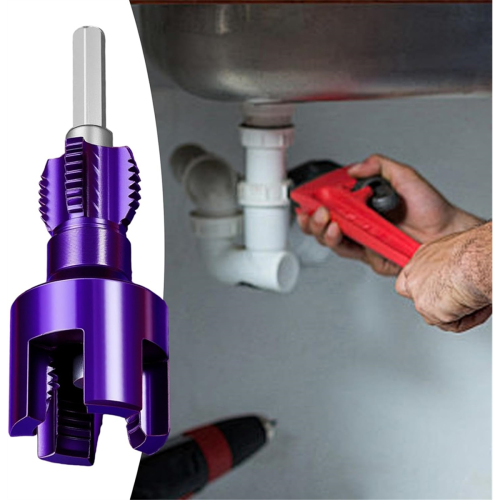 Internal and External Pipe Extractor Tool,Integrated &External Threading Tool,for Basement Garage Garden A 2