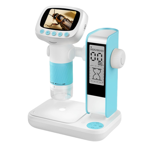 Microscope pour enfants, écran IPS de 2 pouces, loupe portable, HD 1080p, expérience scientifique