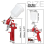 Mini aérographe pneumatique professionnel H-2000A 125 ml, buse de 1 mm 4