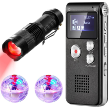4-teiliges Ausrüstungsset, 1 Licht, Nachtsicht-Taschenlampe, Sprachrekorder, 2 LED-Up-Bälle für Haustiere und Katzen, paranormal