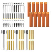 Stift-Kits zum Drechseln, 10er-Pack mit Kugelschreiber mit schwarzer Tinte, Craft Slimline Rollerball, Drechselzubehör, Drehset
