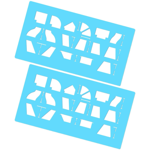 2 Pcs Sheet Metal Duct Fitting Template Reusable Stencils for Drawing Up 1